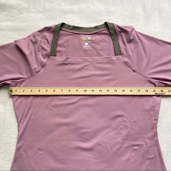 NWOT Mountain Hardwear Lons Sleeve Square Neck Top - Mauve Size L - Picture 8 of 8